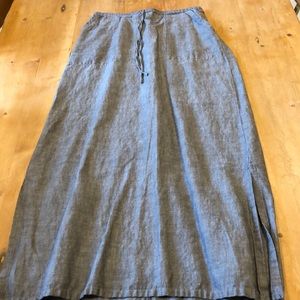 Max Studio Linen/Cotton Maxi Skirt Sz Sm